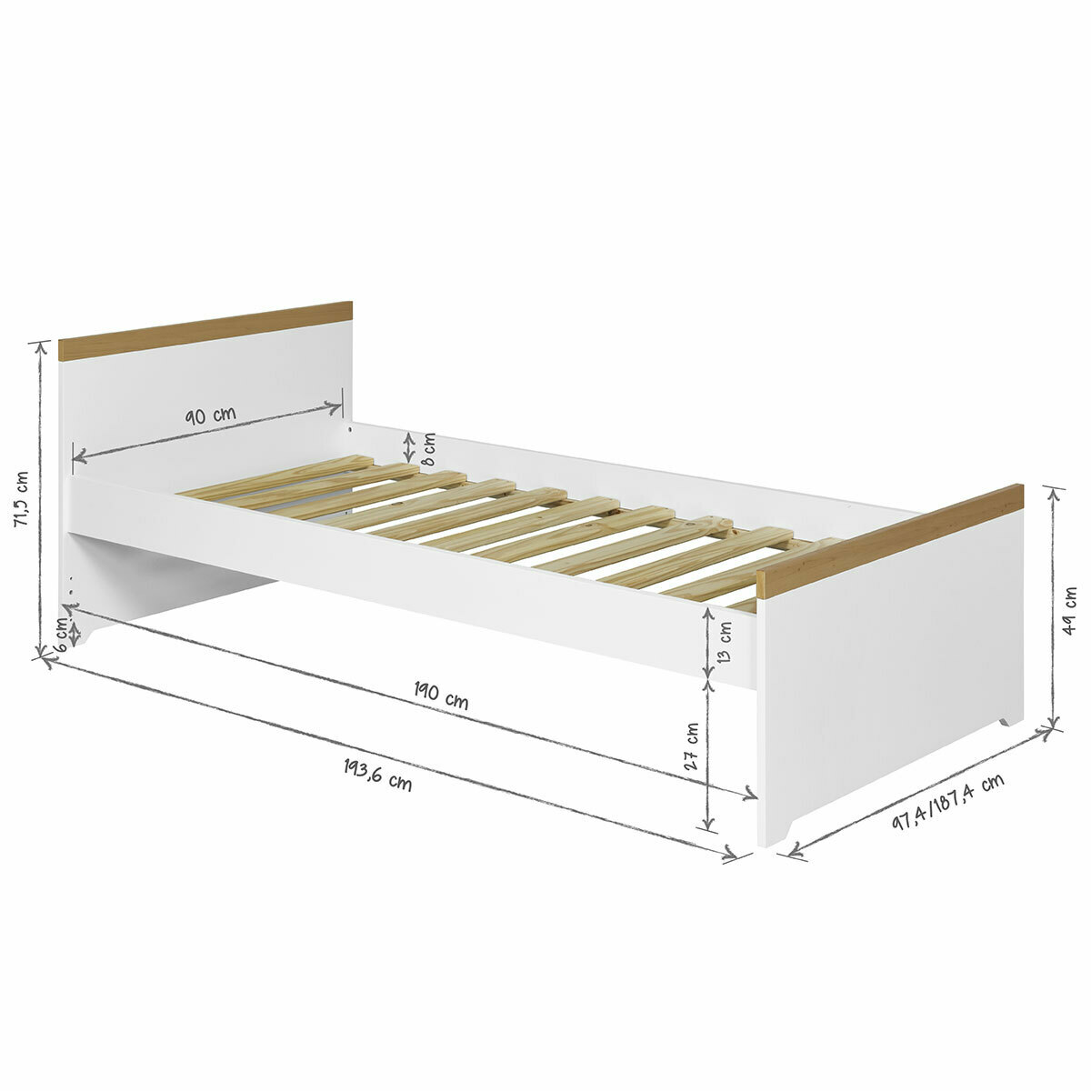 Lit enfant NAIS blanc, AKITEN RETAIL