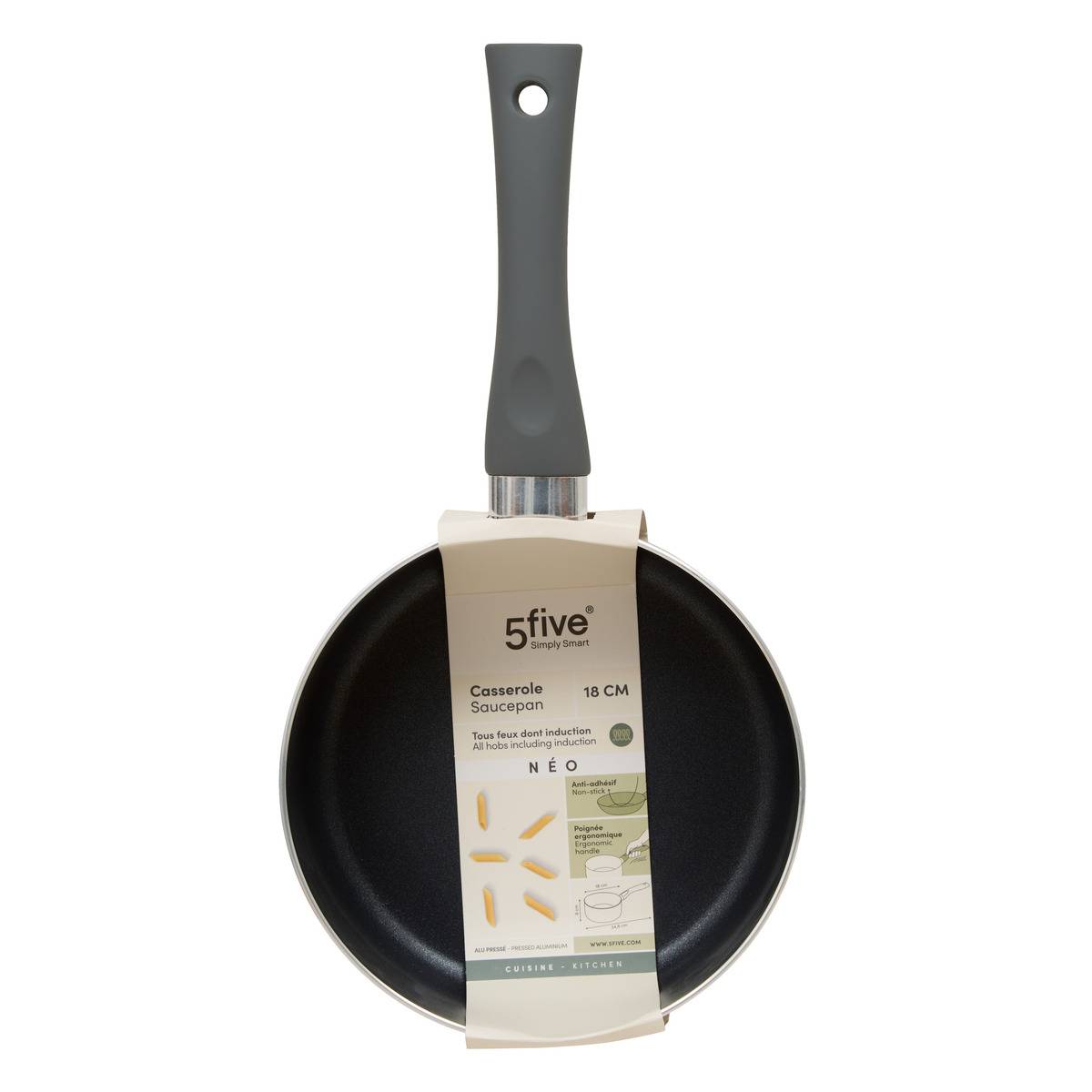 Casserole en aluminium NEO gris, 5FIVE SIMPLY SMART