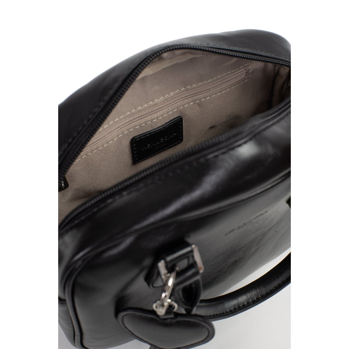 Sac porté main 2 poignées JADE noir, HEXAGONA
