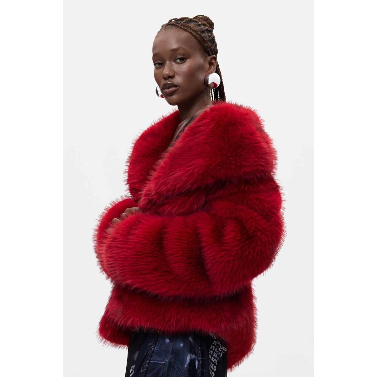 Manteau court rouge, DESIGUAL