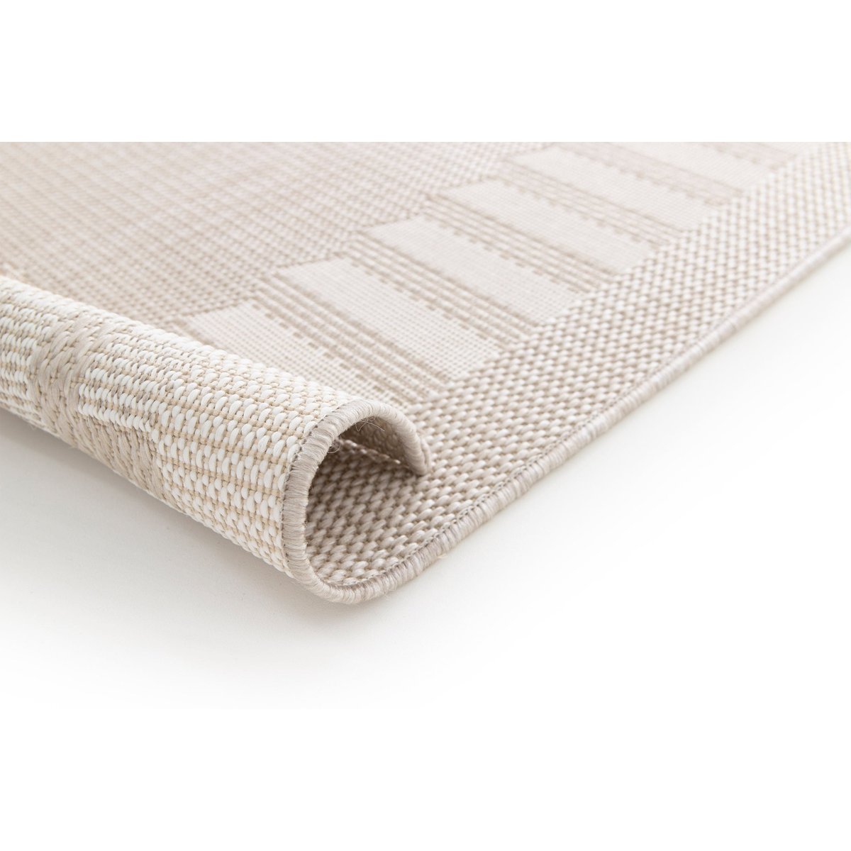 Tapis intérieur extérieur fibres recyclées AGORA beige sable, AFK LIVING