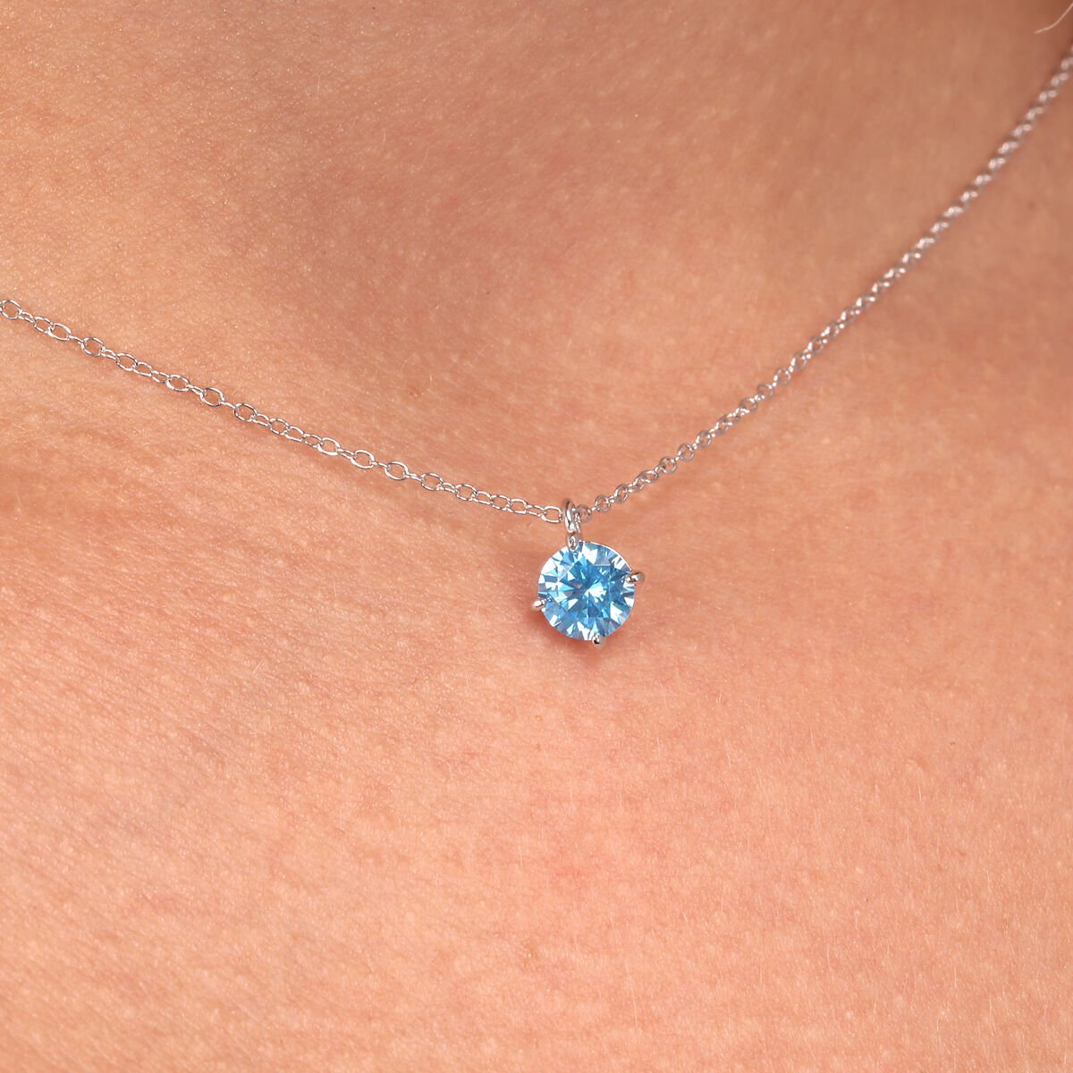 Collier en argent 925 AURORA bleu clair, BLUESPIRIT