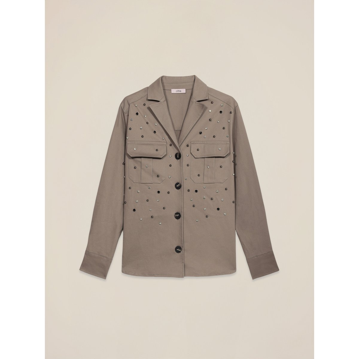 Chemise veste avec boutons beige, OLTRE