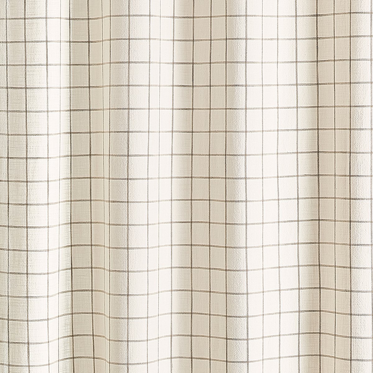 Rideau 100% coton à carreaux beige LOURMARIN - QABANE beige, HOME MAISON