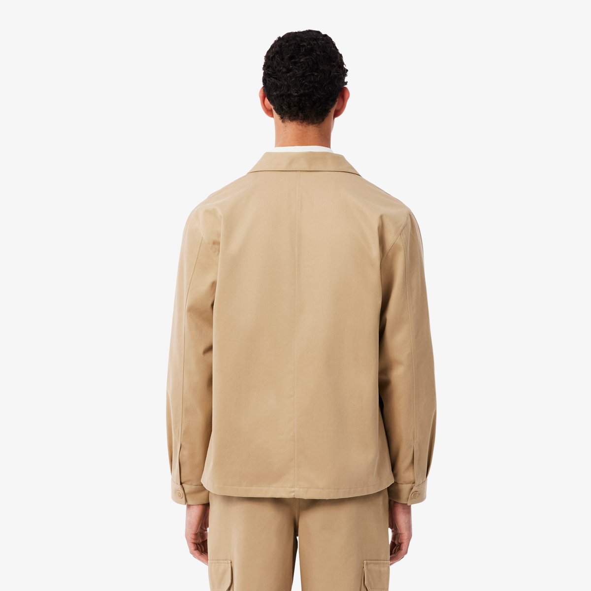 Surchemise twill de coton beige-02s, LACOSTE