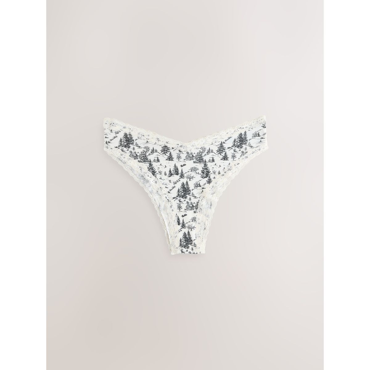 Culotte en dentelle et coton, lot de 4 noir/crème, NEXT