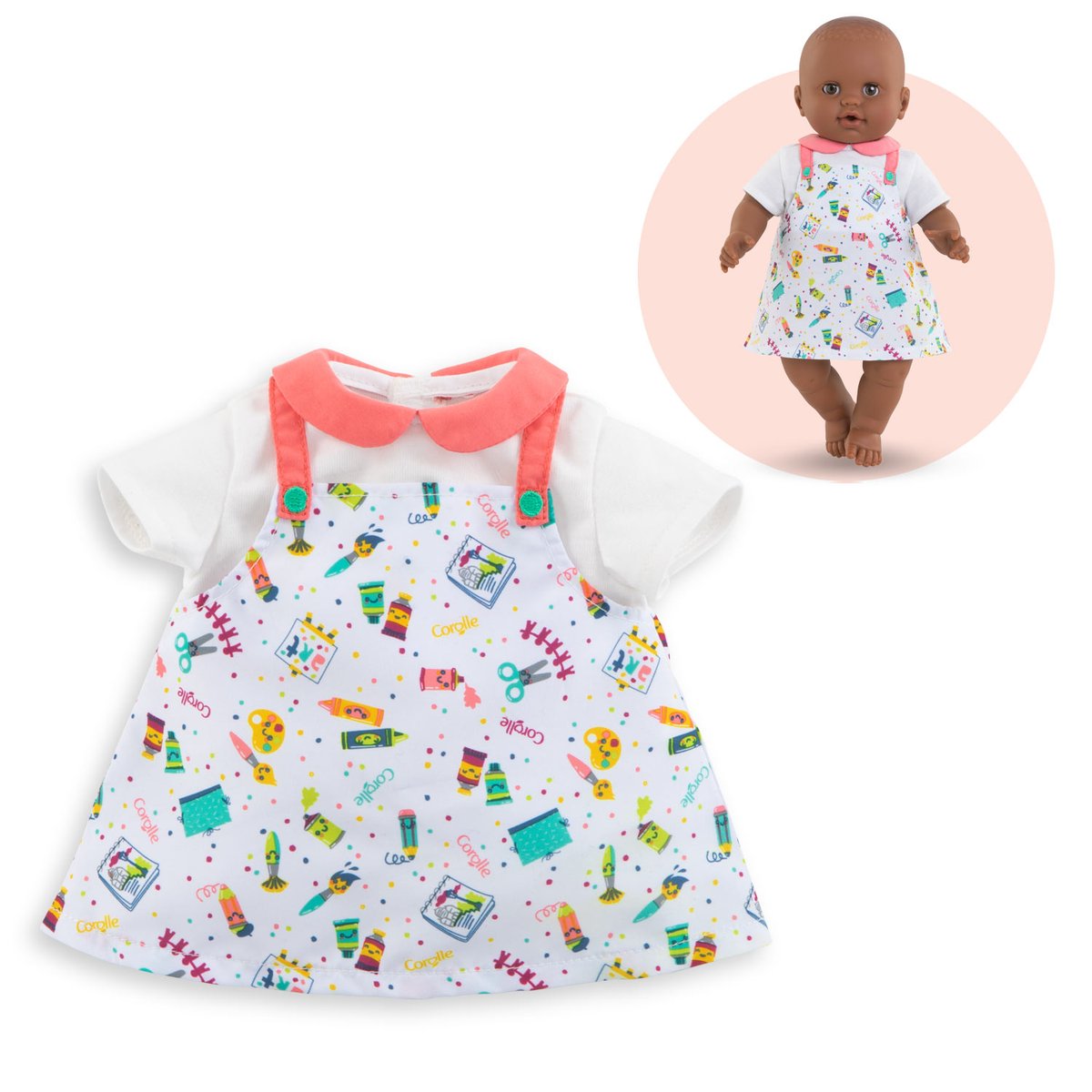 Robe Petit Artiste pour poupon 36 cm multicolore, COROLLE