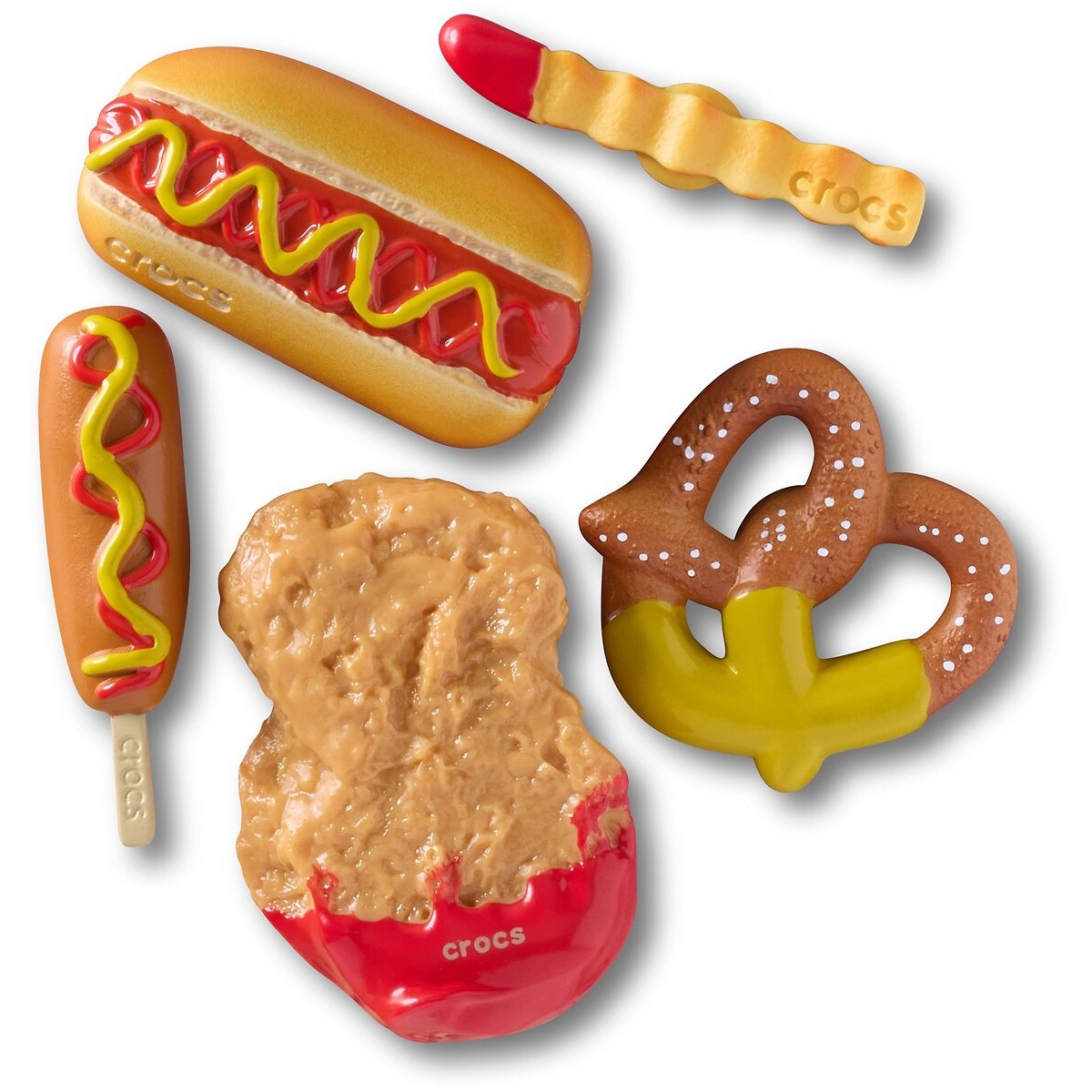 Confezione di 5 Jibbitz Junk Food multicolore, CROCS