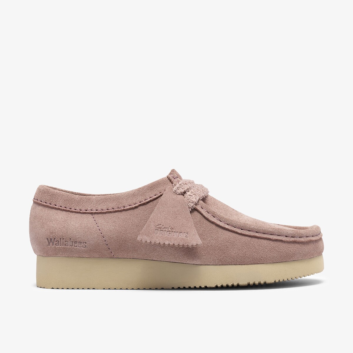 Wallabee Lite suede shoes pink, CLARKS