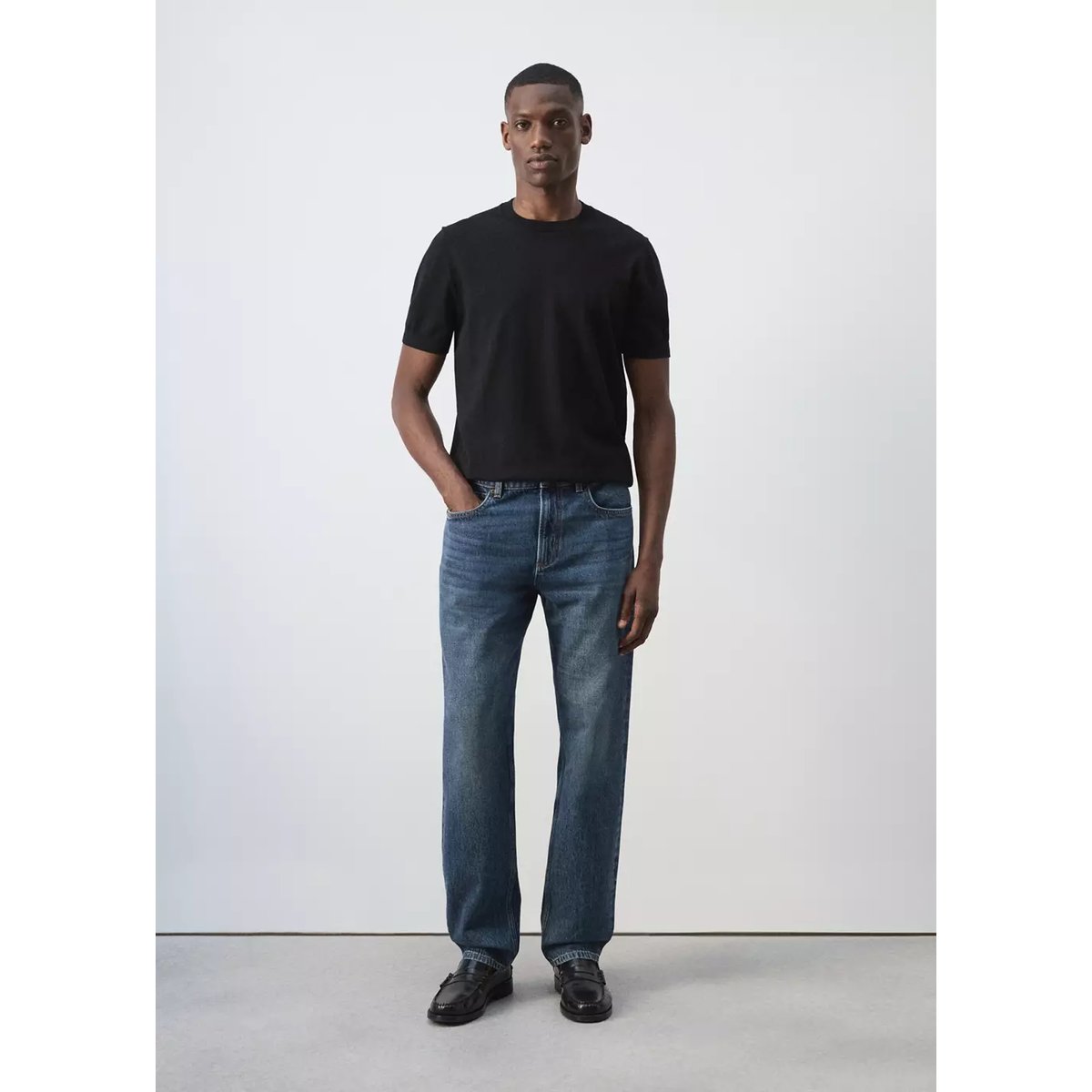 Jean Bob regular-fit bleu foncé, MANGO MAN