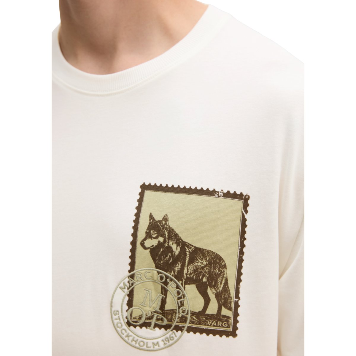 T-shirt ample en jersey de coton bio épais blanc, MARC O'POLO