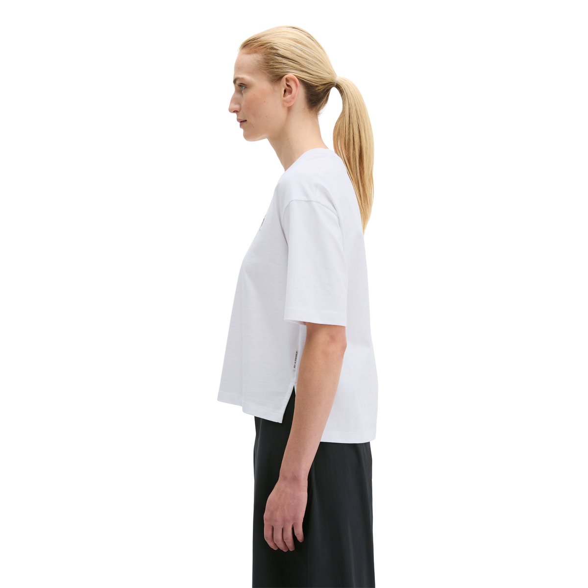 Sweat-shirt oversized boxy en single jersey doux blanc, MARC O'POLO
