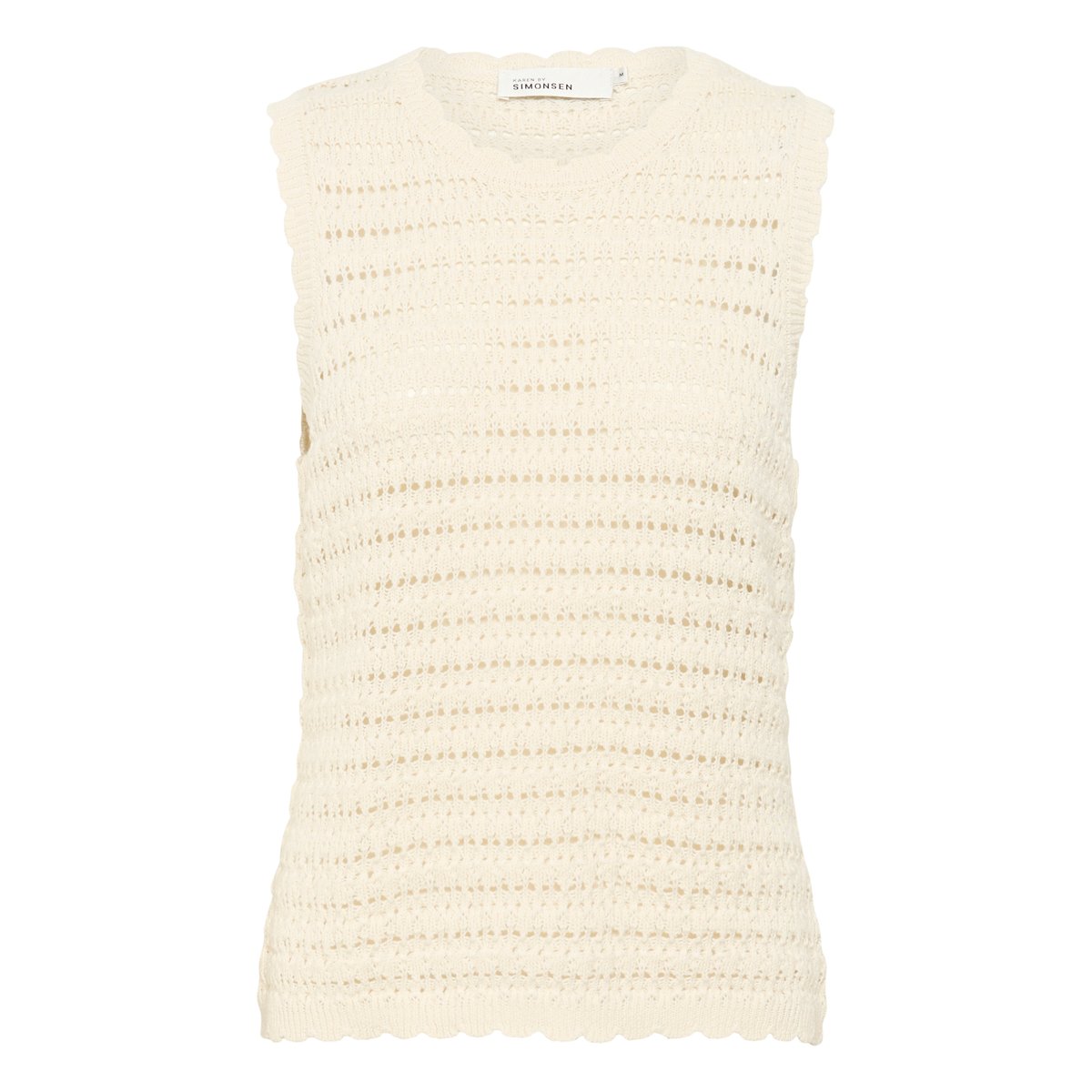 Blouse with short sleeve blanc egret, KAREN BY SIMONSEN
