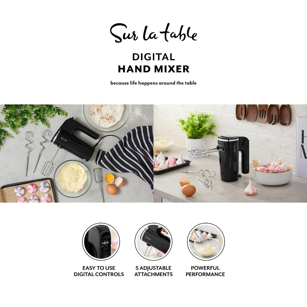 SLT Core Digital Hand Mixer black, SUR LA TABLE