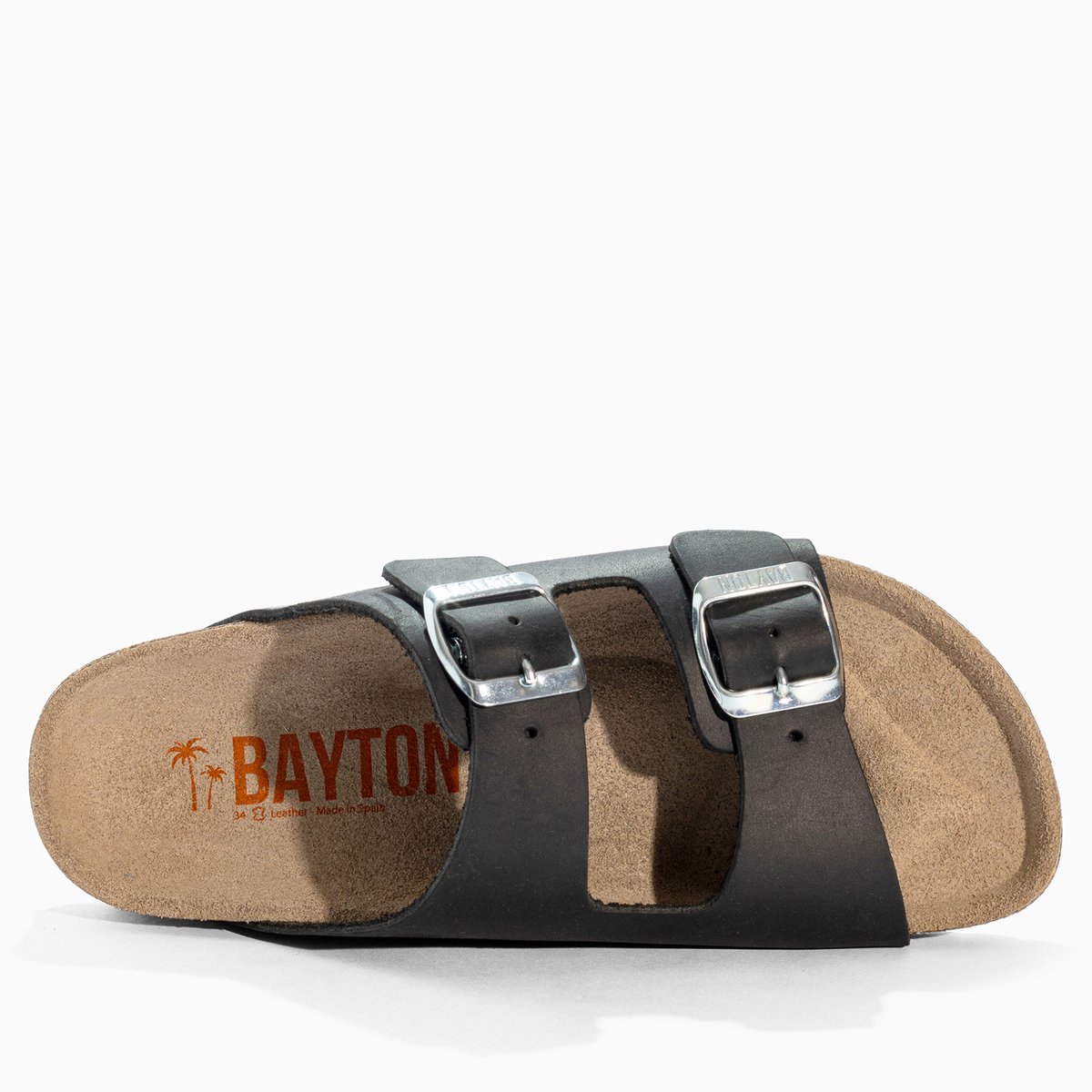Sandales en cuir ATLAS noir, BAYTON