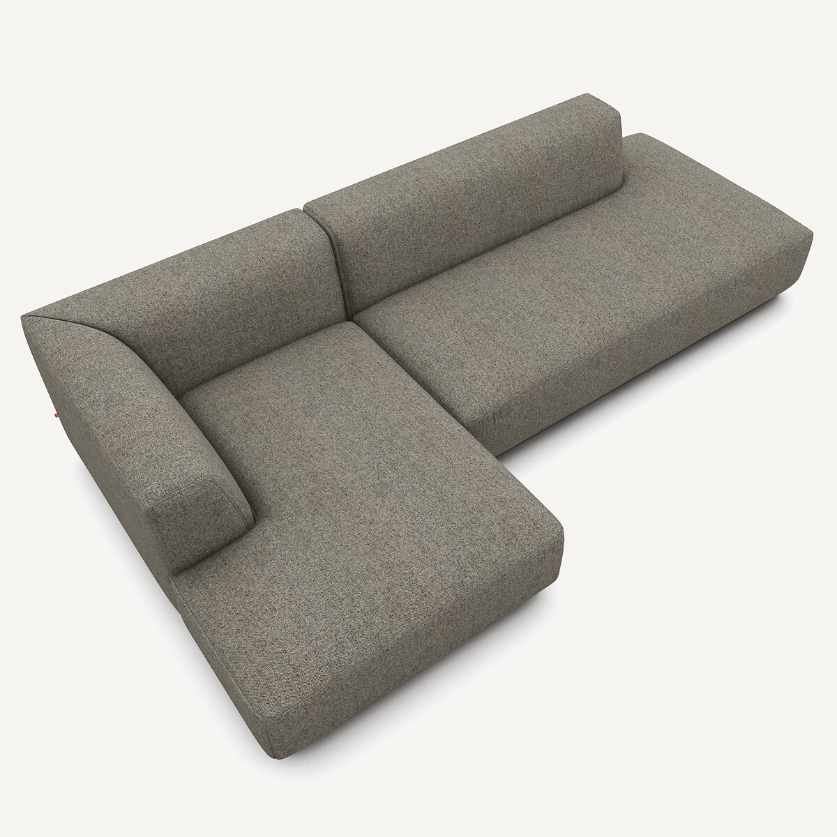 Sofá esquinero XL de tweed, JACOPO capuchino, AM.PM