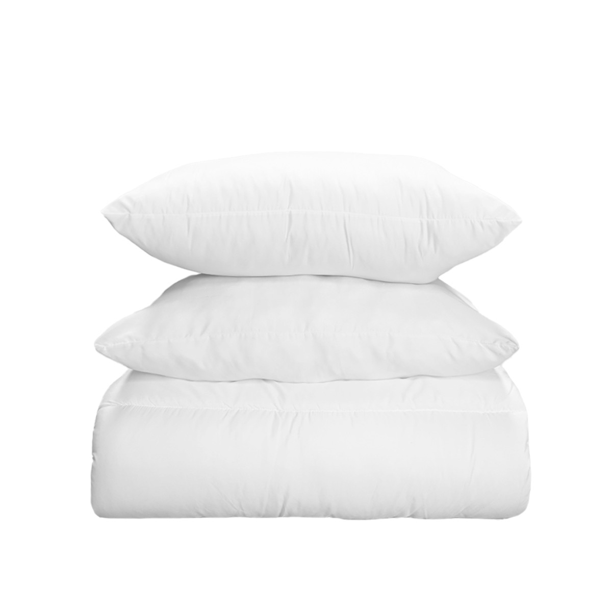 Pack couette 240x220 cm + 2 oreillers COURCHEVEL blanc, SENSEI MAISON