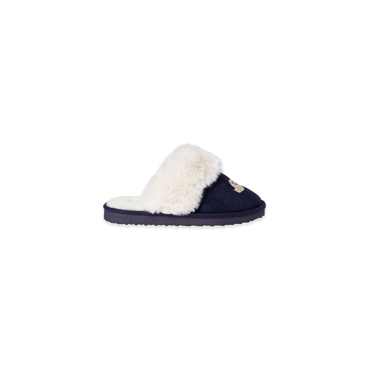 Chaussons mules à motifs chiens BEONA bleu nuit, ETAM