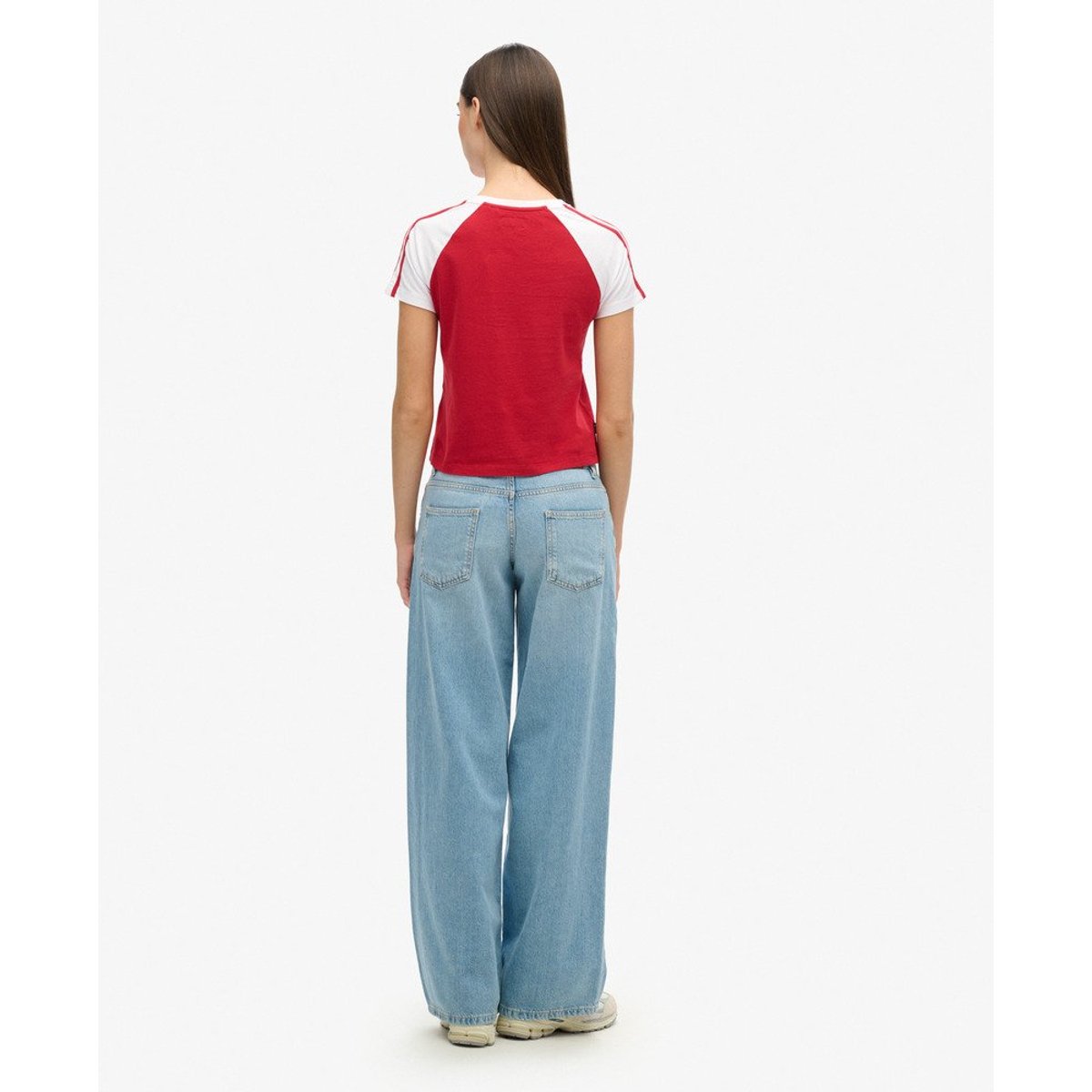 Jean Baggy Cult taille mi-haute bleu clair délavé vintage, SUPERDRY