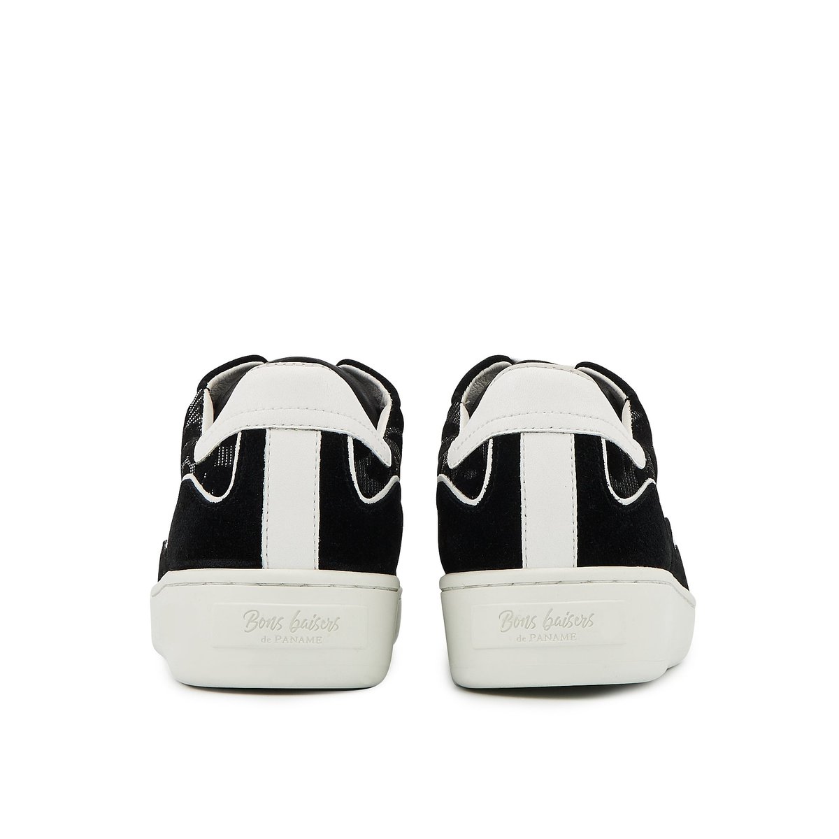 Baskets En Cuir Loulou Leopard noir, BONS BAISERS
