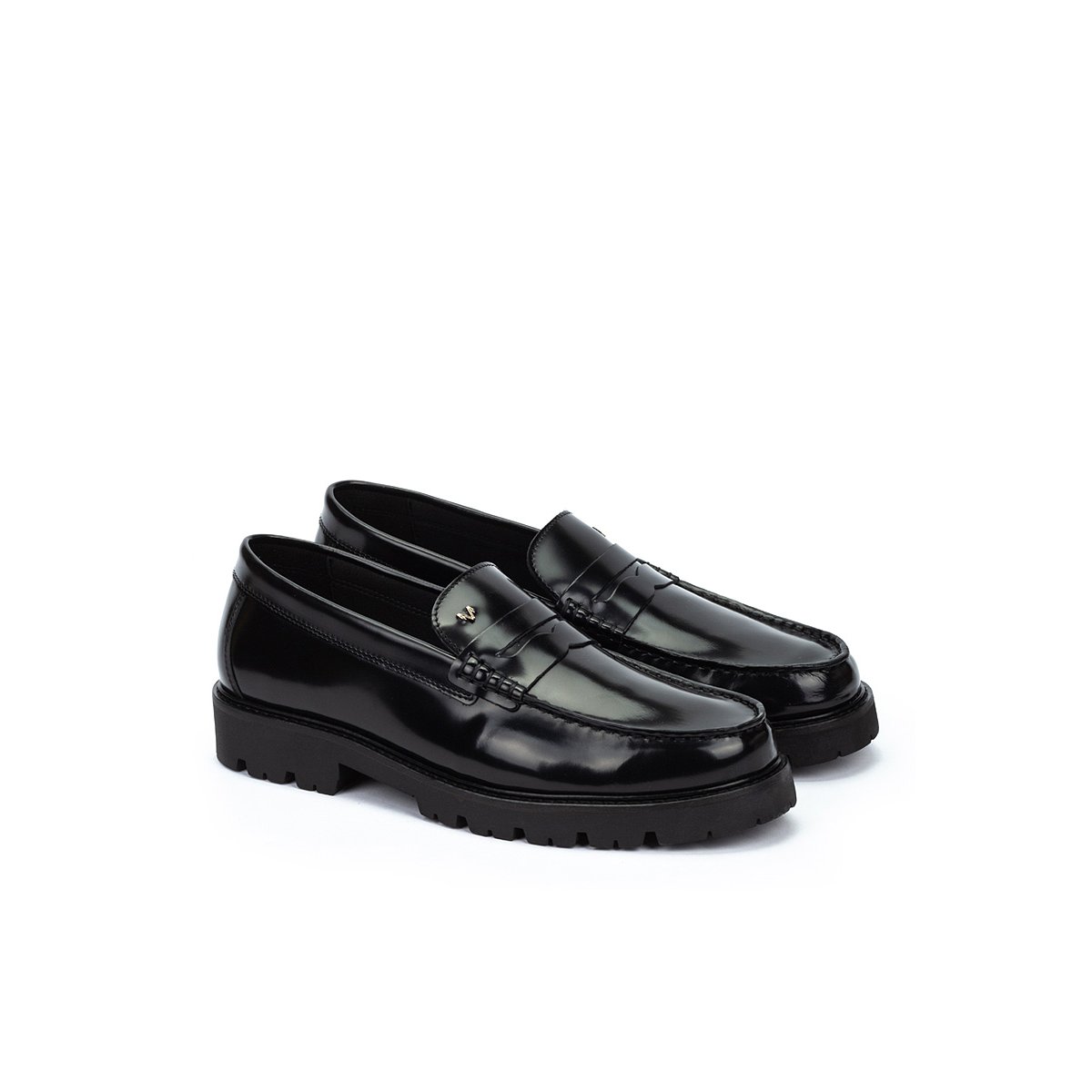 Mocassins cuir Sutton black, MARTINELLI