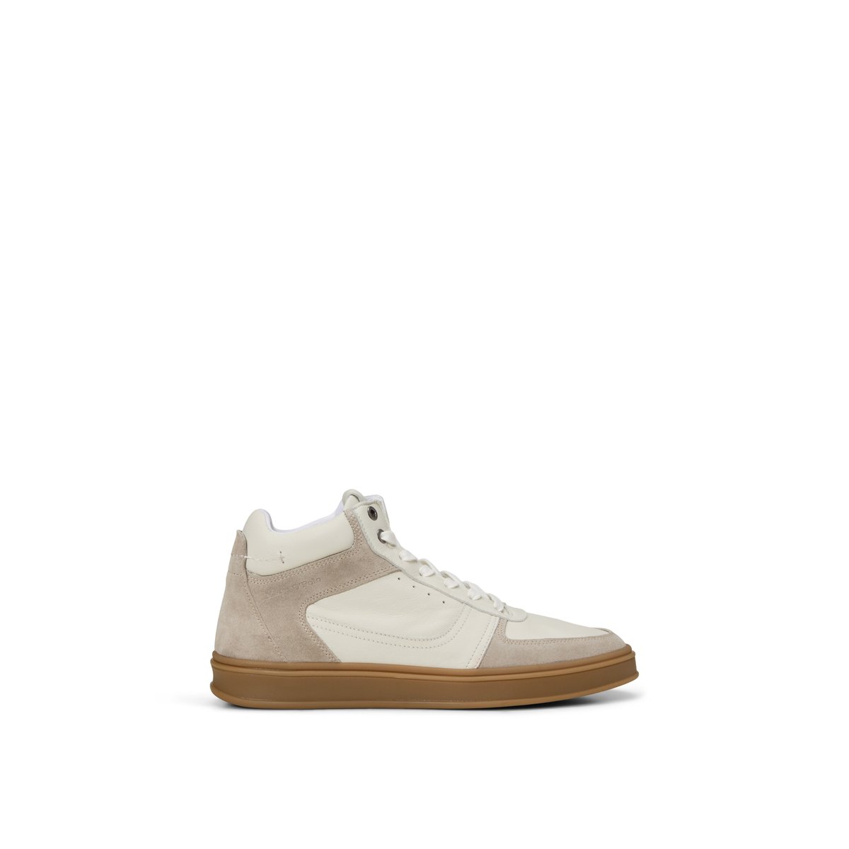 Baskets montantes modèle Enrique en cuir de vachette de haute qualité blanc, MARC O'POLO