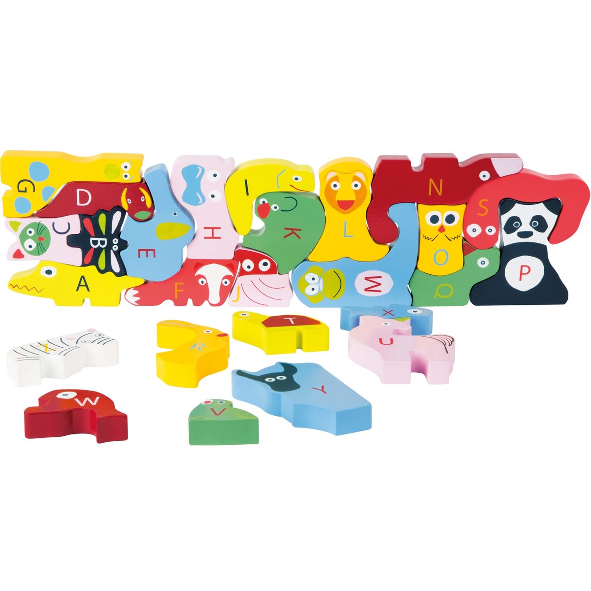 Puzzle ABC en bois orange, SMALL FOOT COMPANY