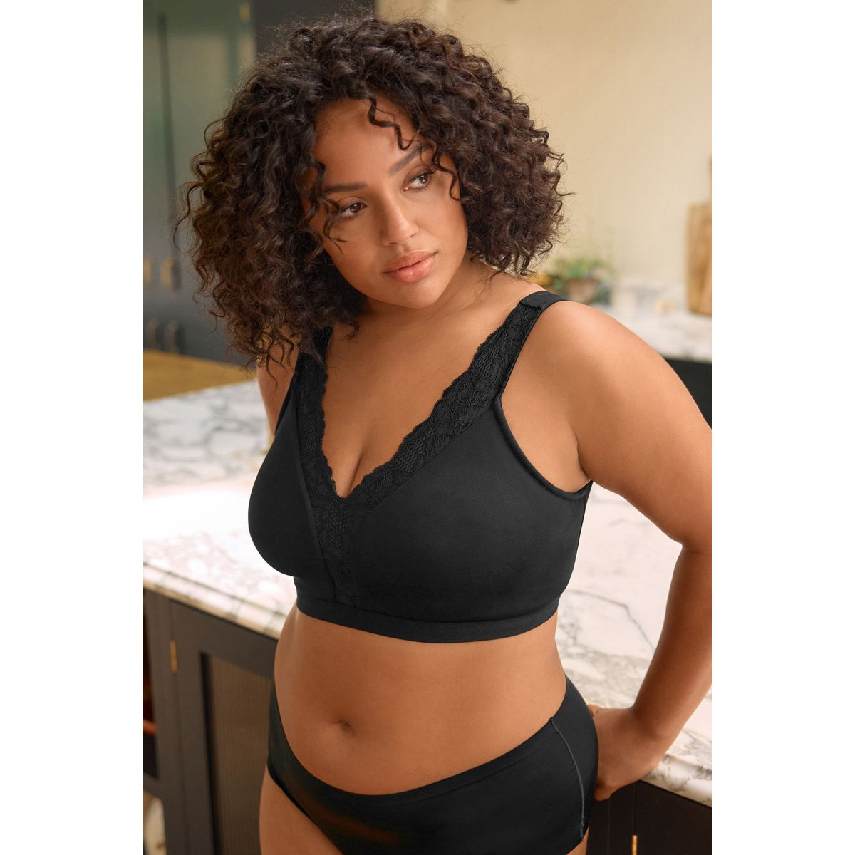 Soutien-gorge maintien intégral noir, NEXT