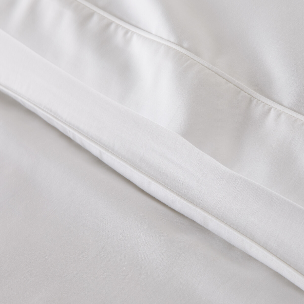 Housse de couette en satin de coton, 153 fils, Opale blanc, LA REDOUTE INTERIEURS