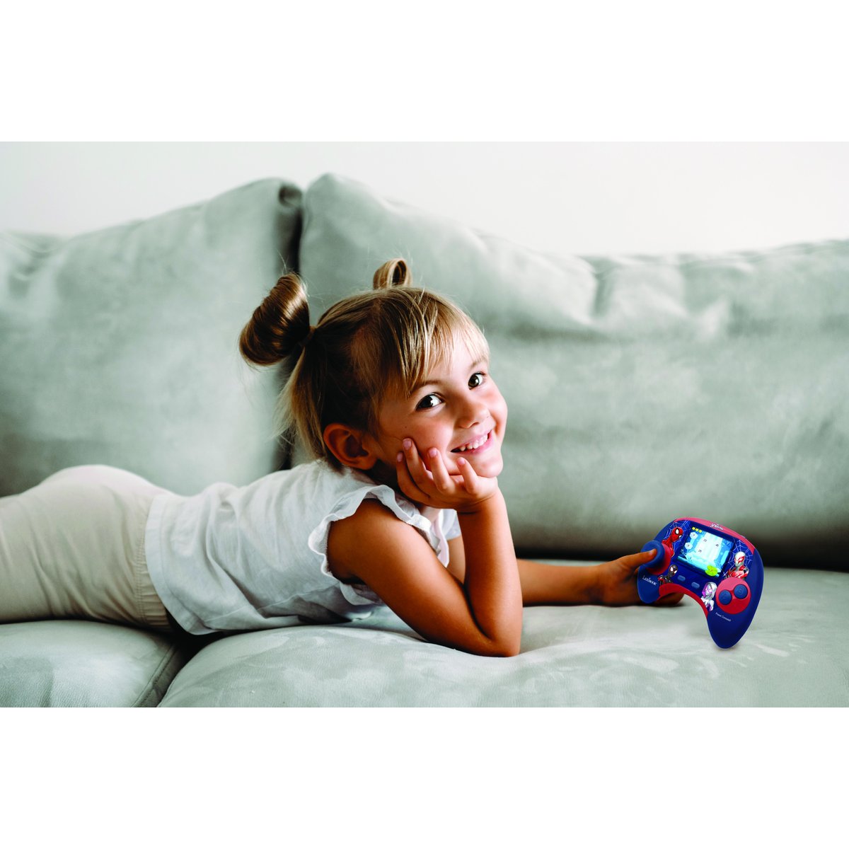 Power Console® Stitch console de jeux éducative bilingue (FR-EN)s rose, LEXIBOOK