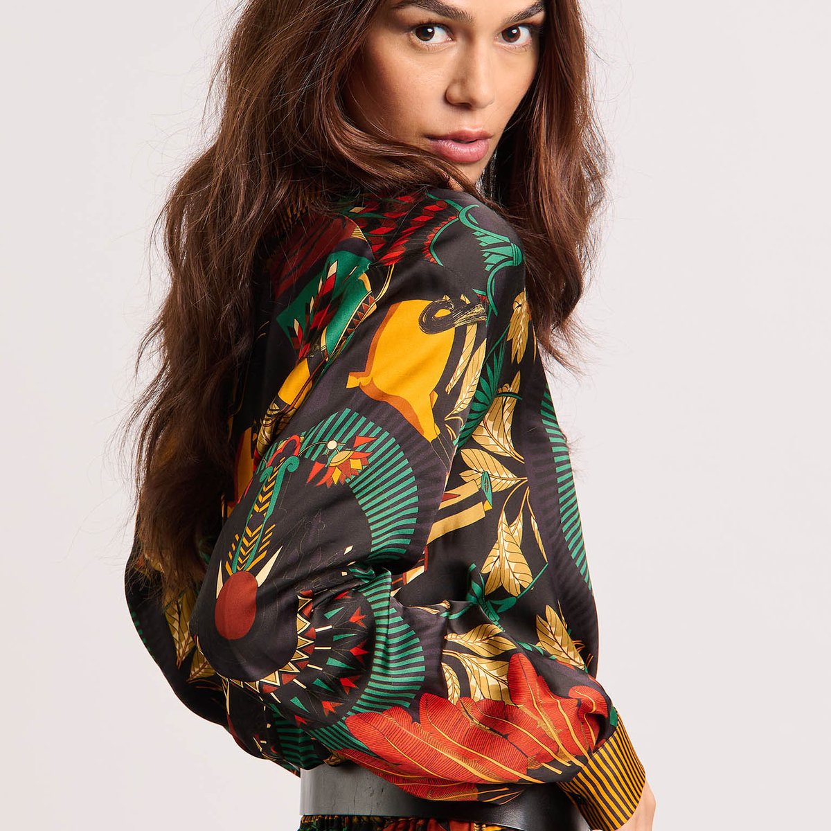 Chemise à motifs BONAVENTURE MACHU PICHU noir, WILD