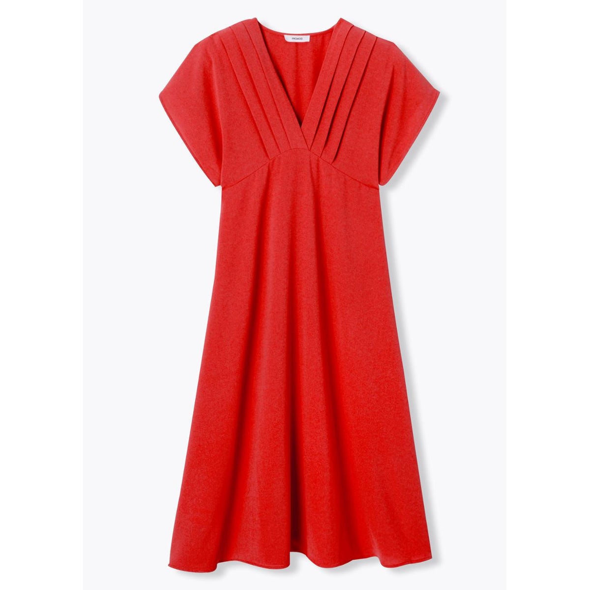 Robe longue manches courtes rouge, PROMOD