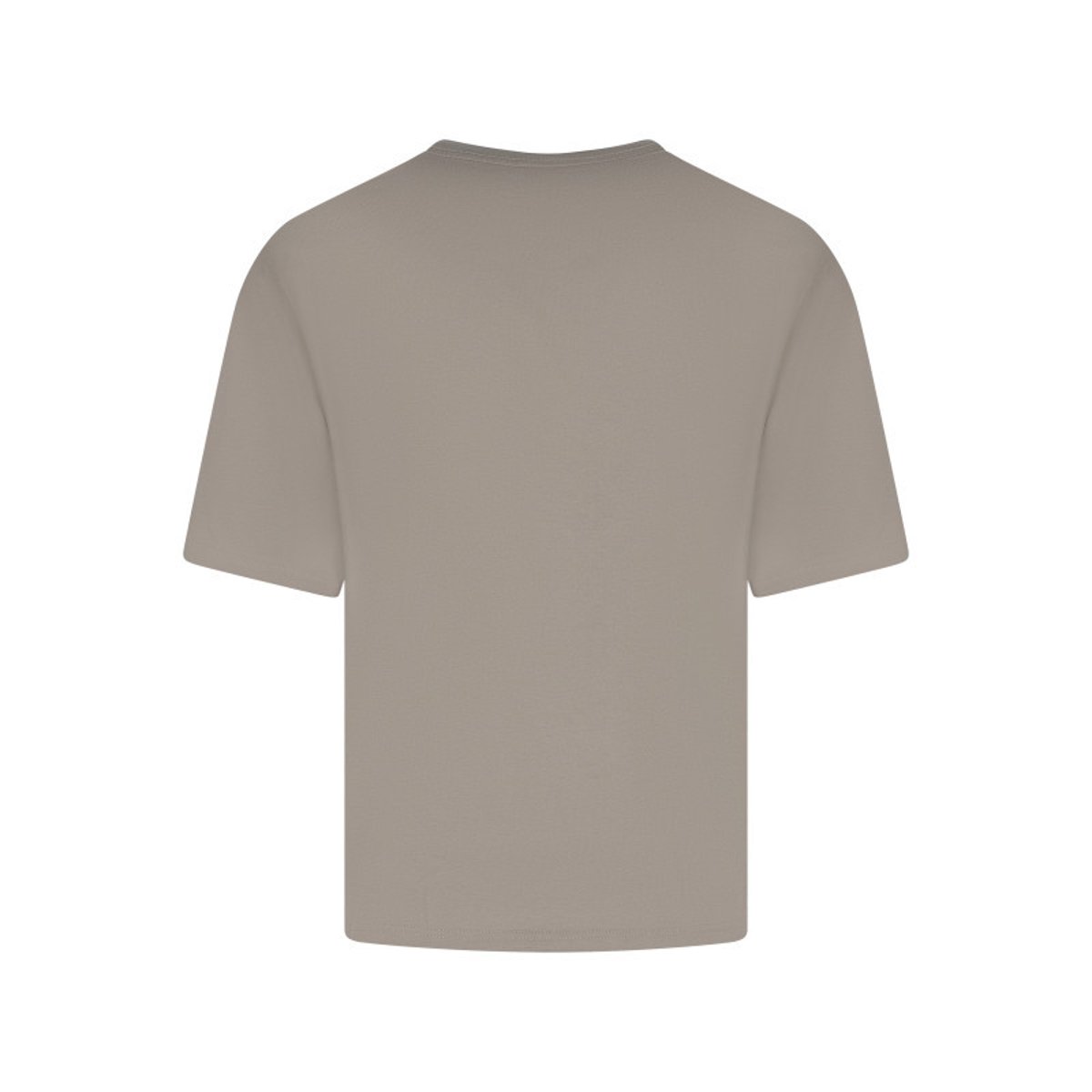 T-shirt en coton taupe uni avec une coupe droite et un col rond marron, LEVI'S