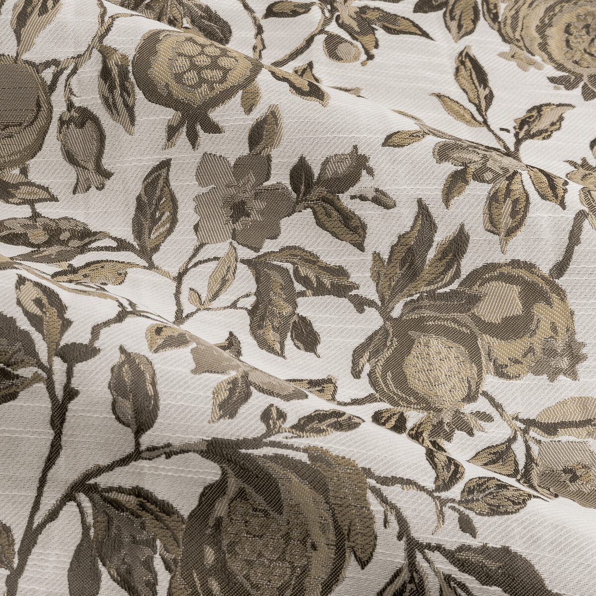Pomegranate Jacquard Pencil Pleat Curtains natural, WYLDER
