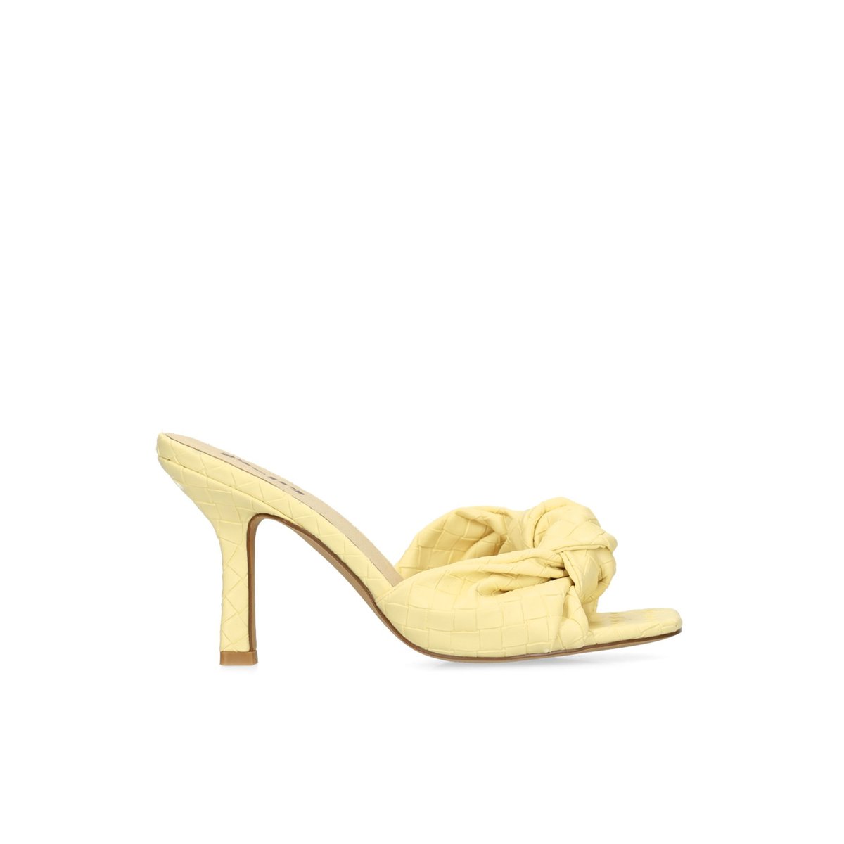 Mules à talon avec nœud jaune, SACHA