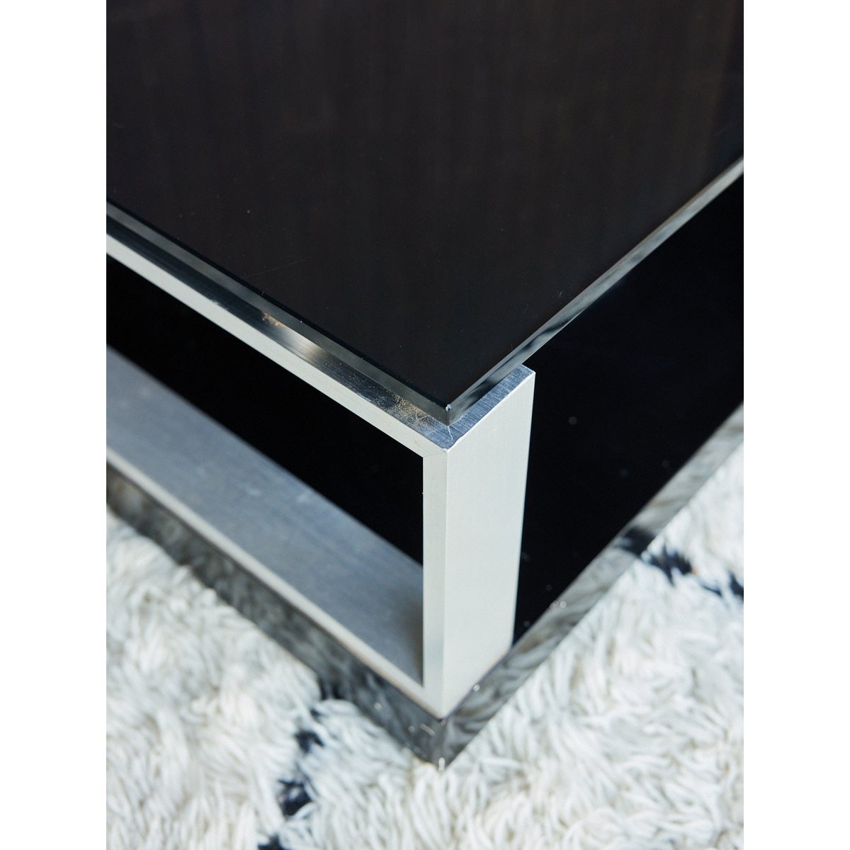 Table basse design en verre noir Donna N°1645 - Bon état noir, DEBONGOUT
