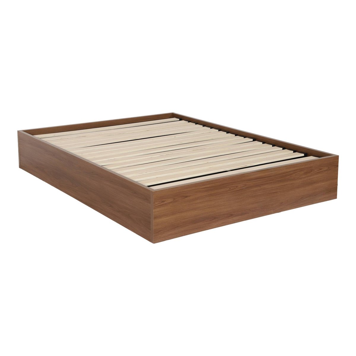 Lit coffre sommier à lattes 140x190cm décor bois LIFT chêne, SWEEEK