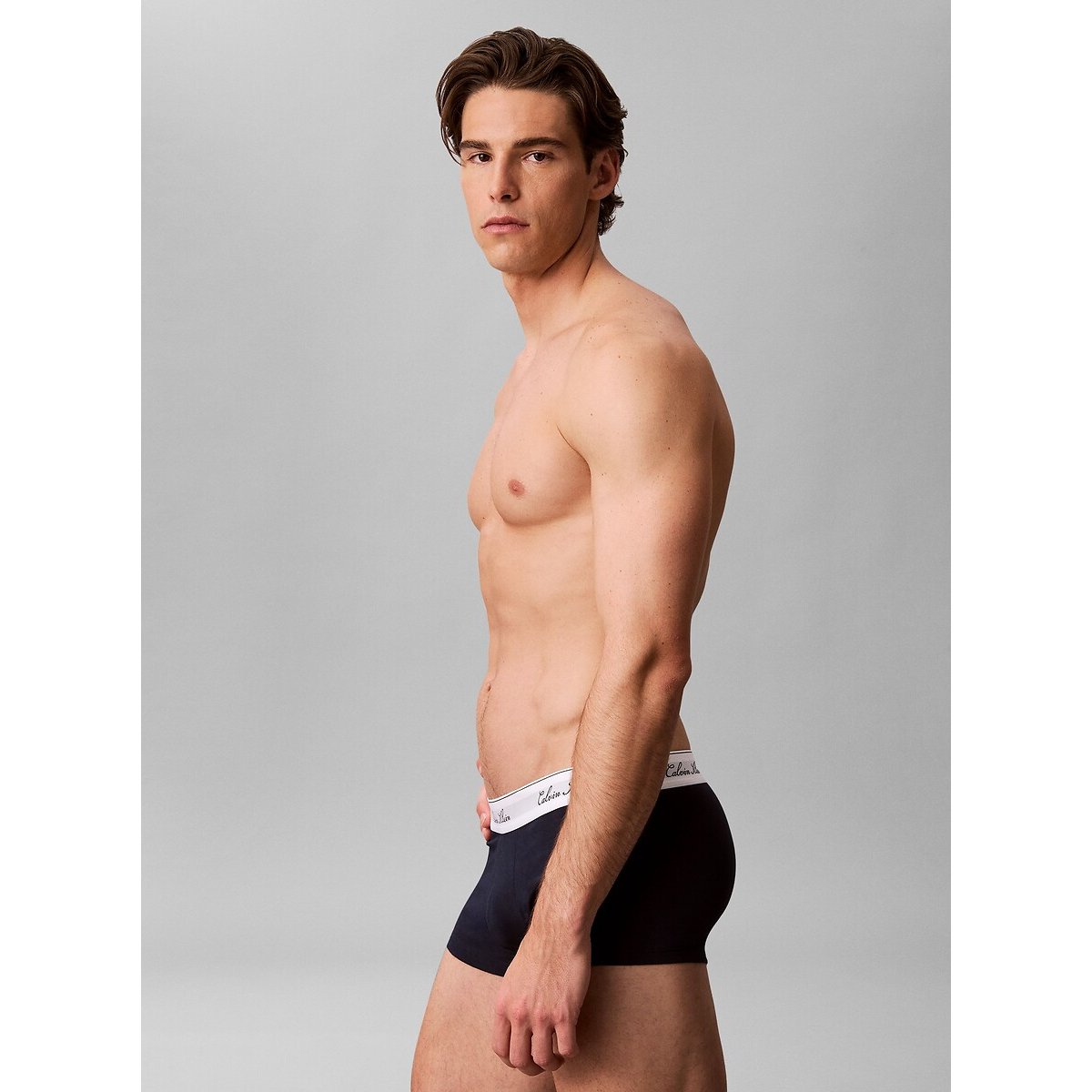 Pack of 3 Icon Cotton Stretch Low-Rise Boxers black+green+sky blue, CALVIN KLEIN UNDERWEAR