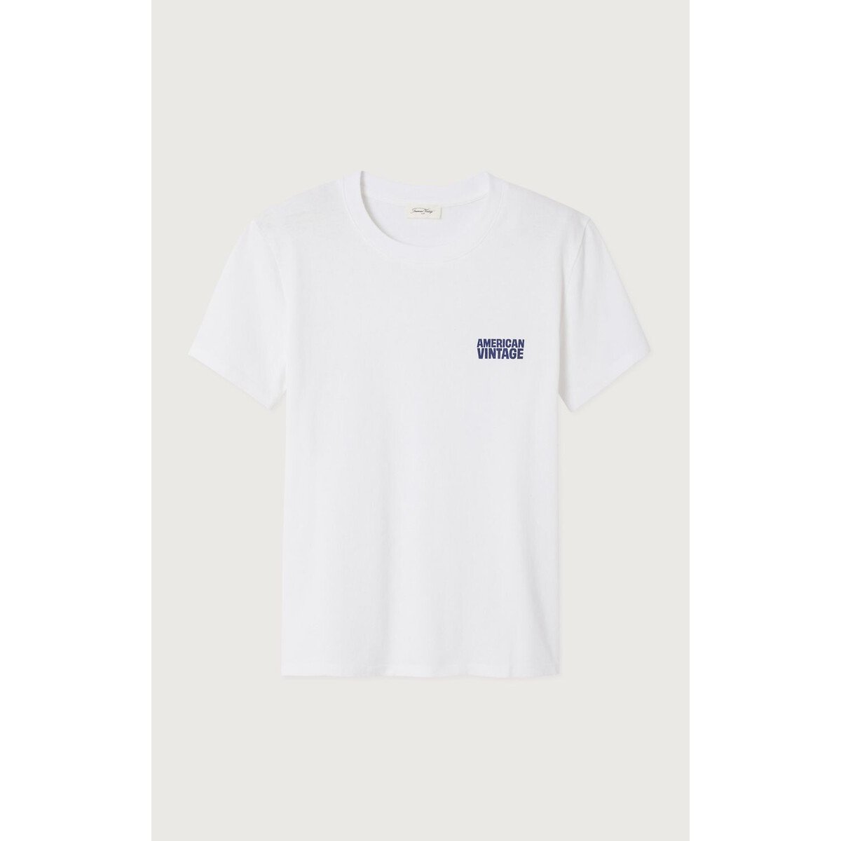 T-shirt a maniche corte con scollo rotondo, YKOBOW bianco, AMERICAN VINTAGE