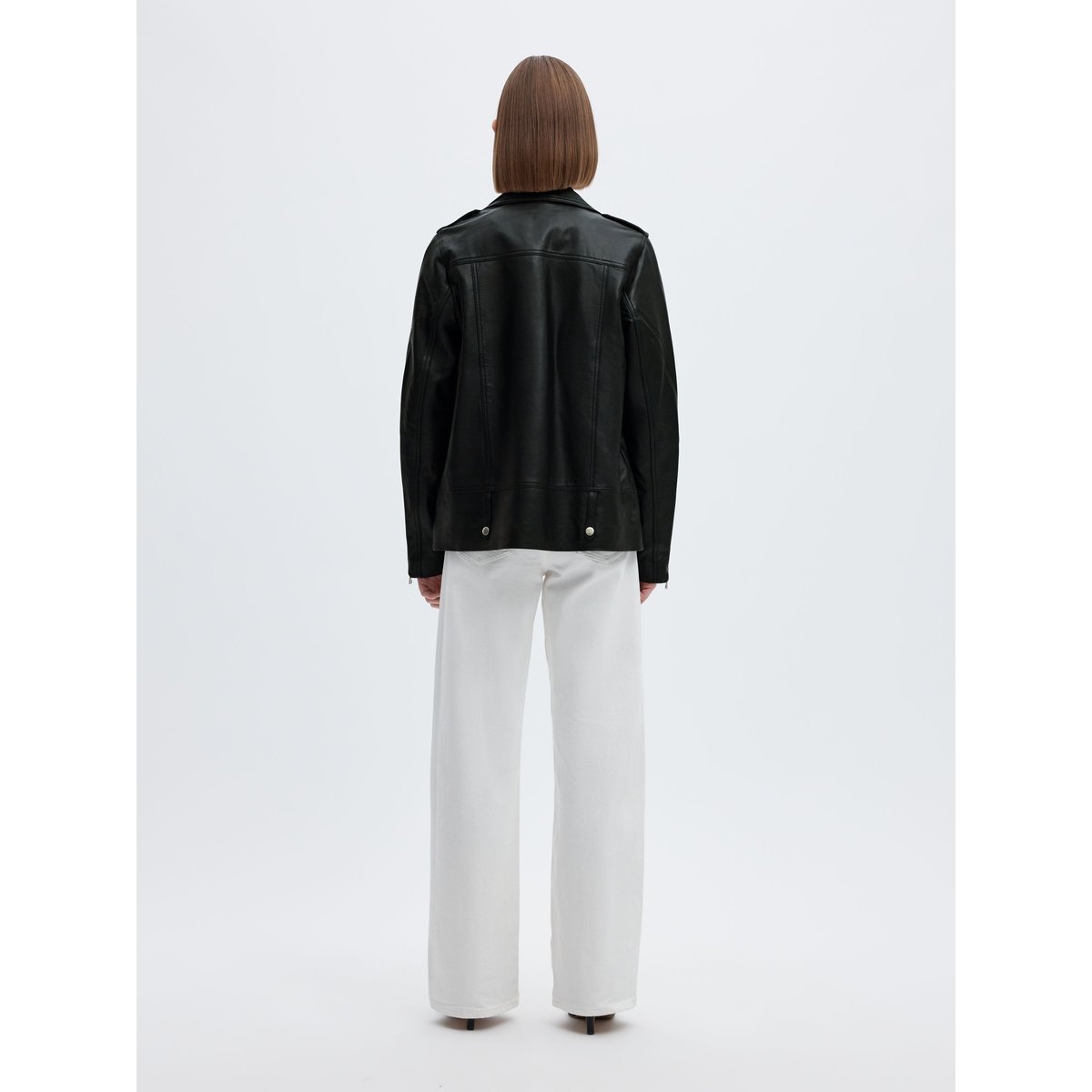Veste En Cuir black, SELECTED