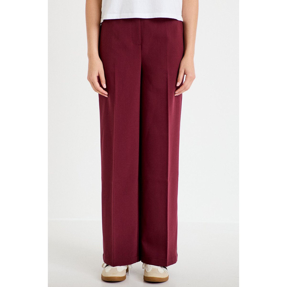 Pantalon city large violet foncé, CACHE CACHE