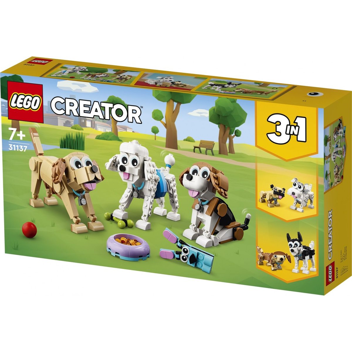 LEGO Creator 3-en-1 : Adorables Chiens - Set de Construction 31137 multicolore, LEGO