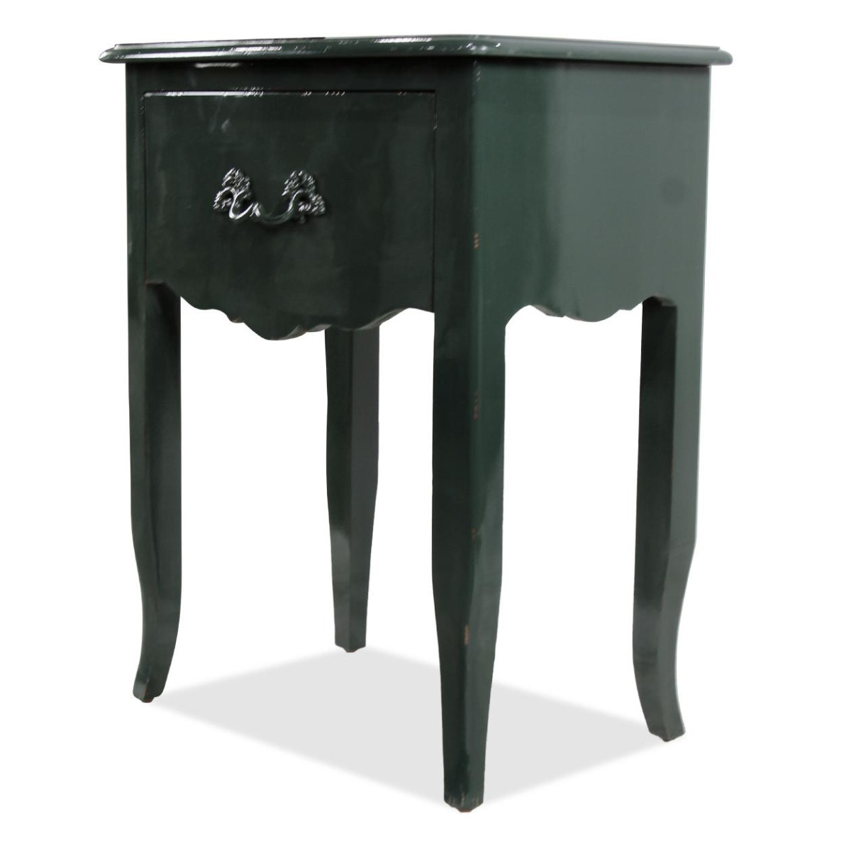 Table de chevet 1 tiroir vert, INTERIOR'S