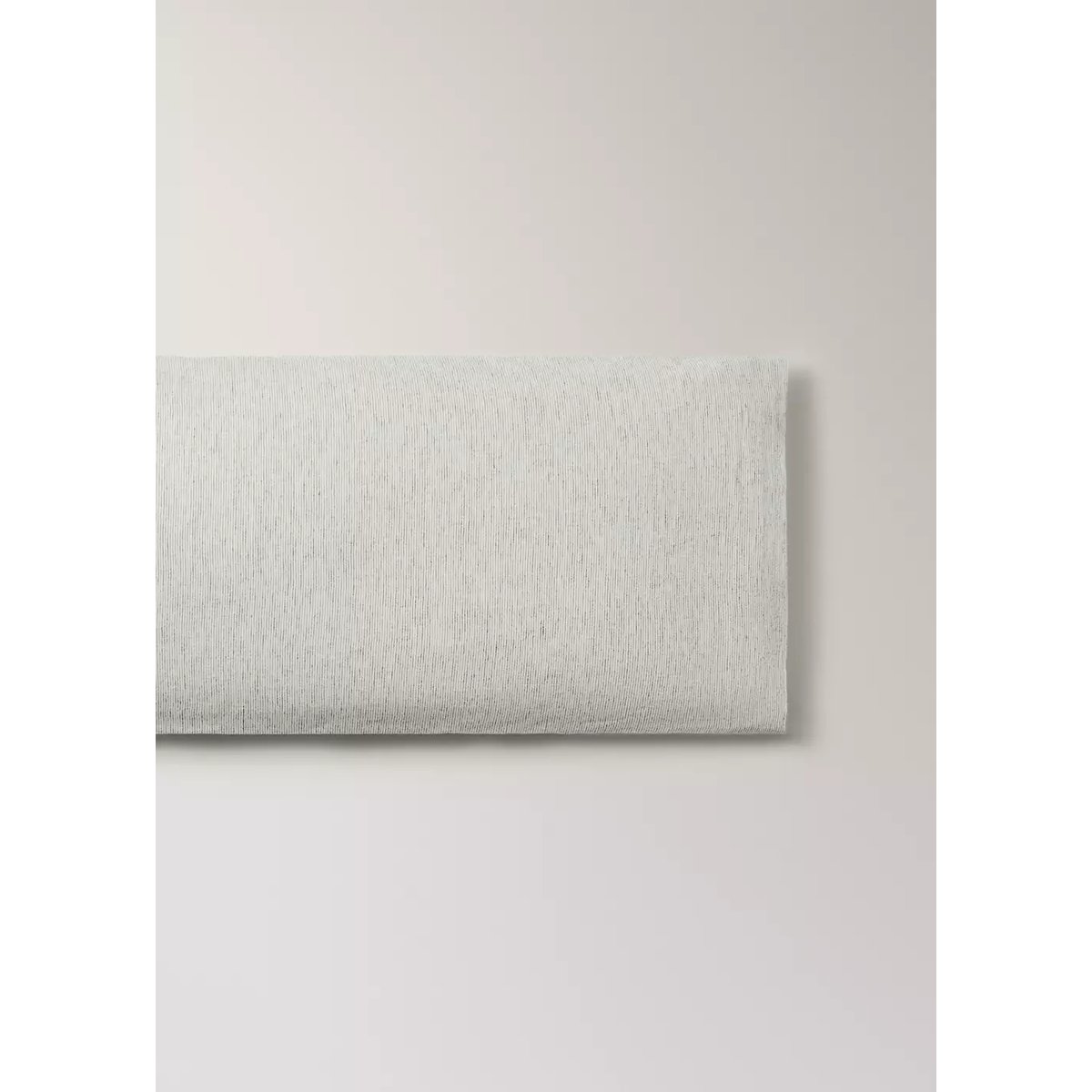 Taie d’oreiller coton lin fermeture à nœuds 45x110 cm gris, MANGO HOME