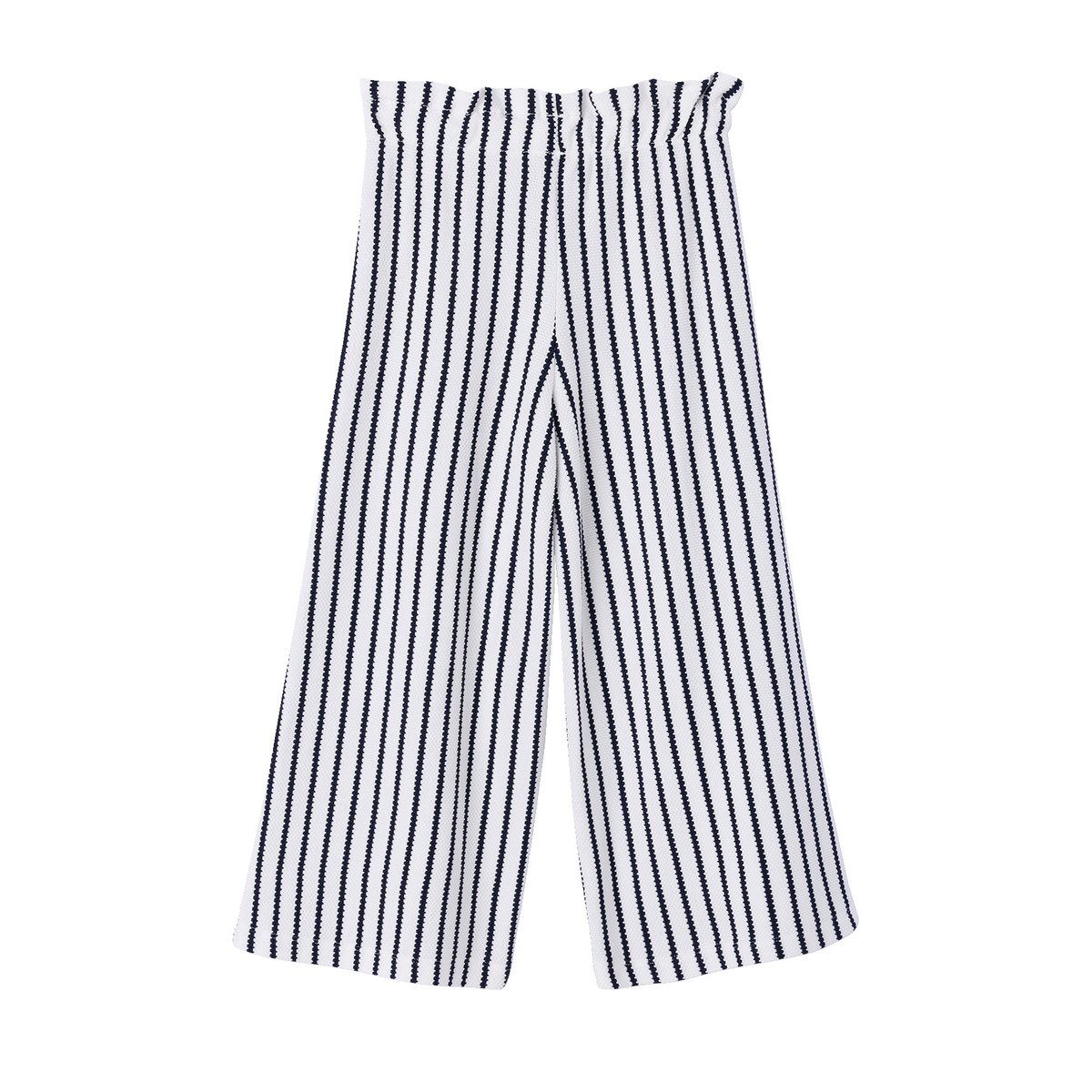 Legging large rayé en maille rayé bleu, VERTBAUDET