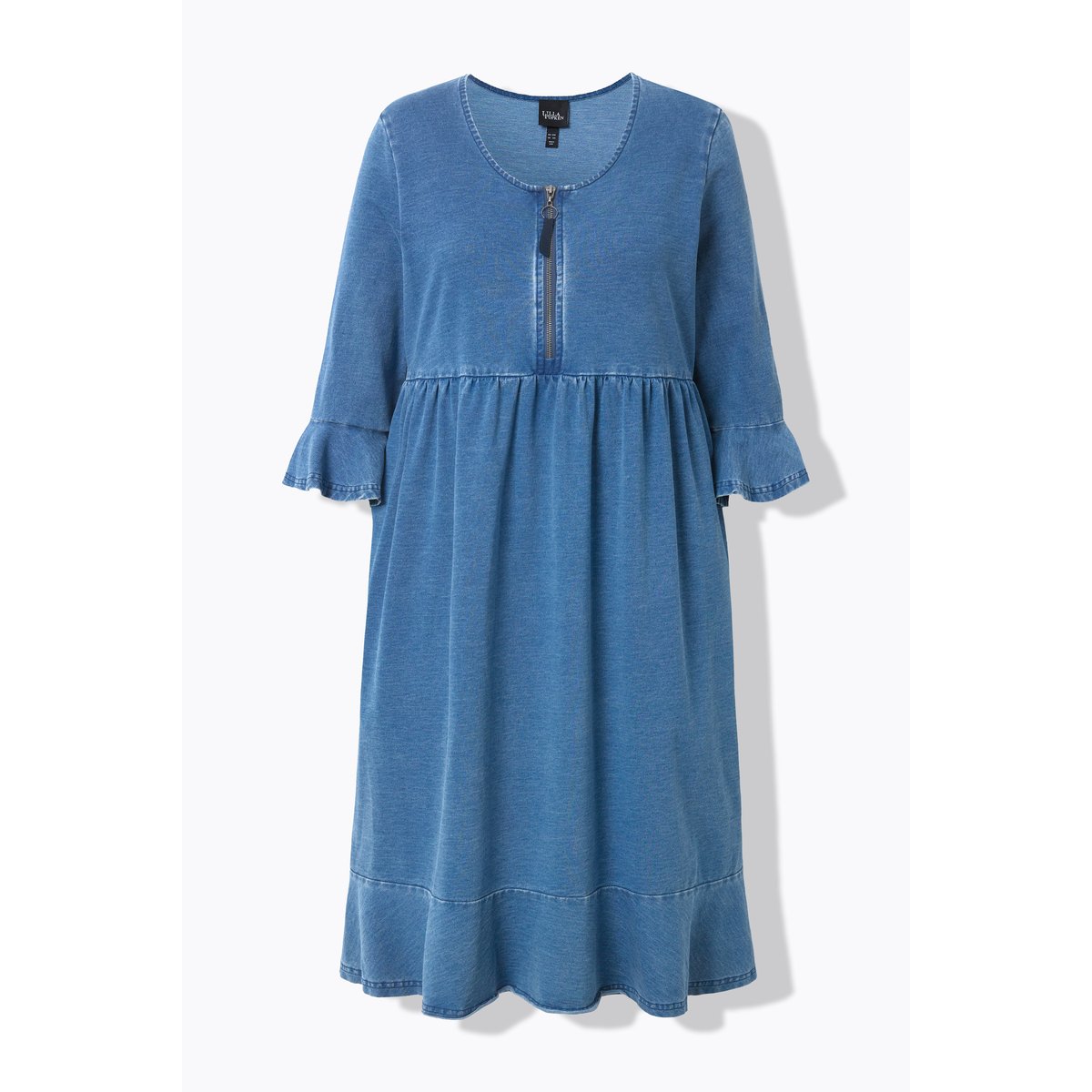 Robe midi avec fermeture zippée bleu jean, ULLA POPKEN