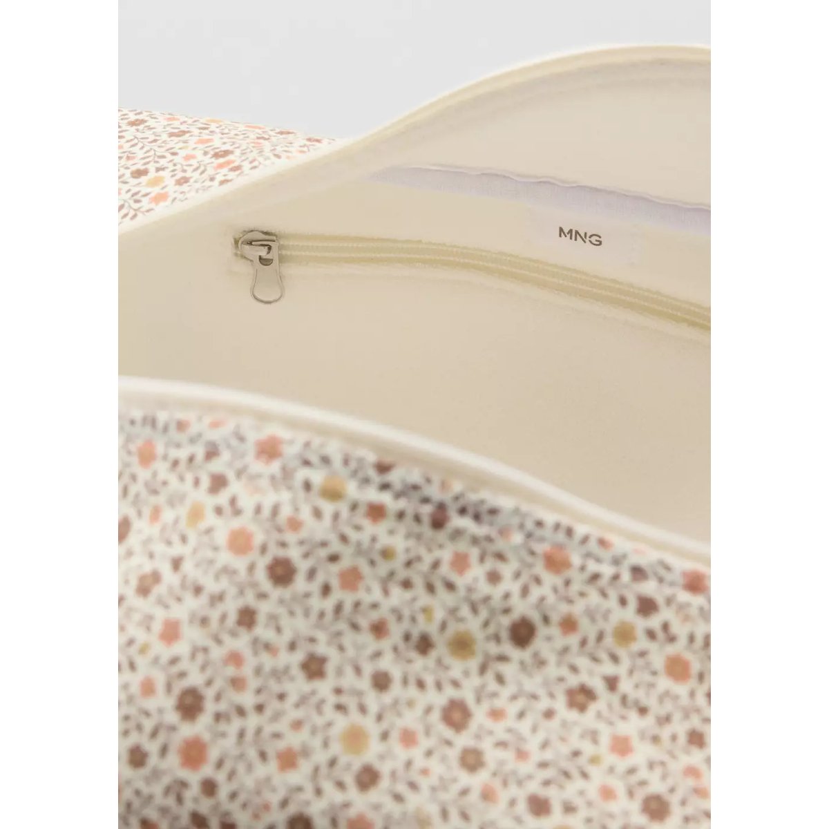Sac de maternité imprimé fleuri blanc cassé, MANGO BABY
