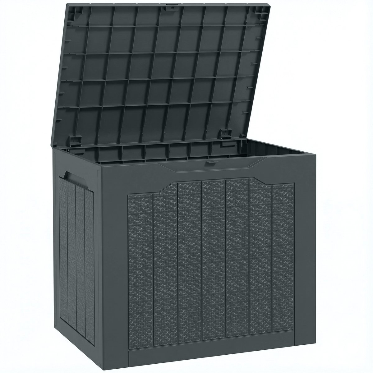 Coffre de rangement d'extérieur PP Gris foncé gris, OUTSUNNY