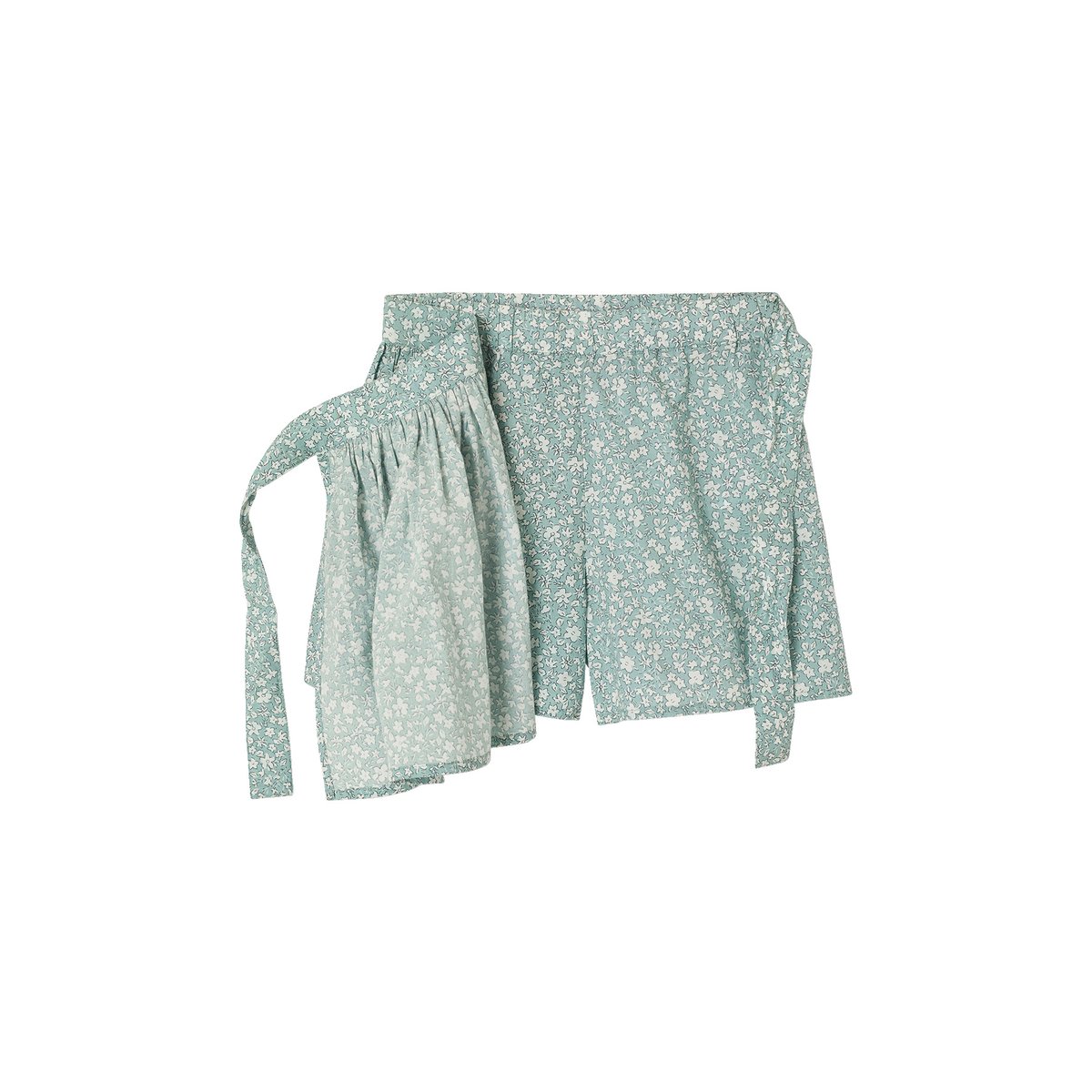 Jupe-short imprimée vert d'eau, VERTBAUDET