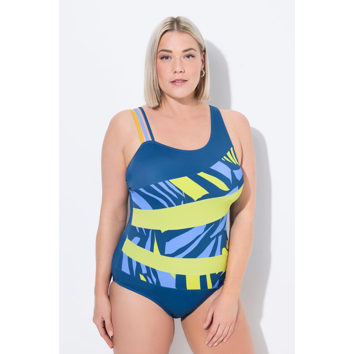 Maillot de bain esprit « colour block ». bleu capitaine, ULLA POPKEN